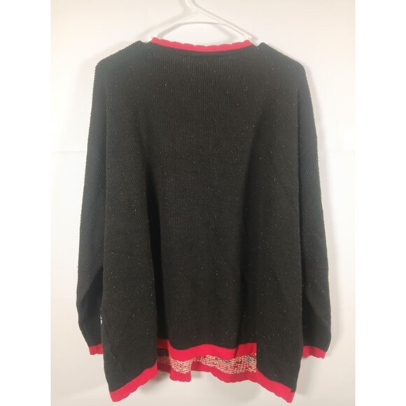 Nutcracker VTG Ugly Christmas Sweater 2X Snowman Tree Bell Stocking Candy Cane - Picture 6 of 8